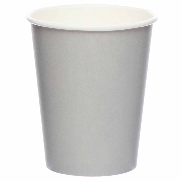 Amscan Cups Graphite / Silver Paper Party Cups 8pk