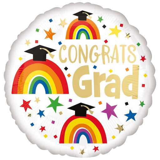 Anagram Foil Balloon Congrats Grad Rainbow 18" Foil Balloon