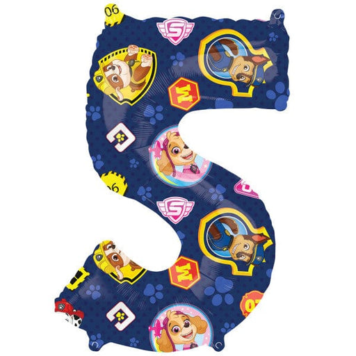 Anagram Foil Balloon Paw Patrol Number 5 Foil Balloon