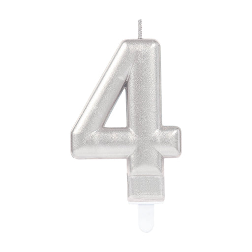 Silver Metallic Finish Candles #4