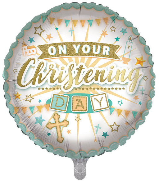 On Your Christening Day 18 Inch Foil Balloon