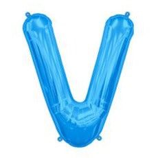 16'' Foil Letter V - Blue Packaged Air Fill