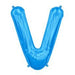16'' Foil Letter V - Blue Packaged Air Fill