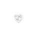 36'' Entwined Hearts Silver Foil Balloon