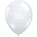 11'' Diamond Clear Just Married Flowers-A-Rnd 50pk