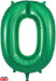 34" Number 0 Green