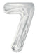 Giant Silver Foil Number '7' Balloon
