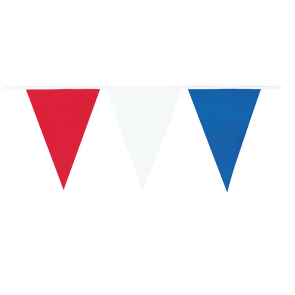 Gb Red White & Blue Plastic Pennant Bunting 36M X 45.7Cm