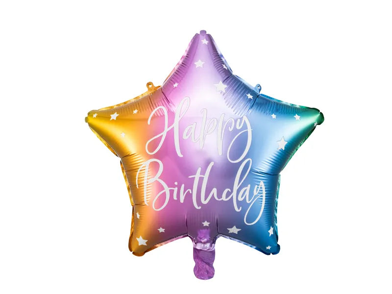 Happy Birthday Star, 40cm,Ombre