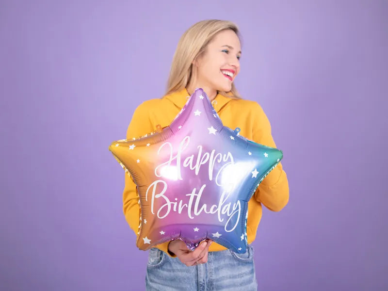 Happy Birthday Star, 40cm,Ombre