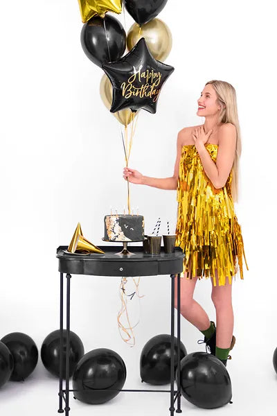 Happy Birthday Star, 40cm, Black