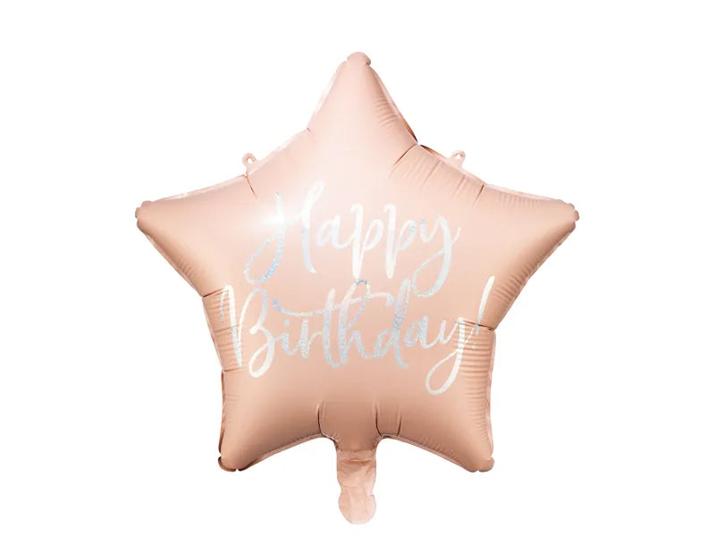 Happy Birthday Star, 40cm, light powder pink