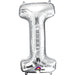 16'' Foil Letter I - Silver Packaged Air Fill (Anagram)
