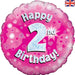 18'' Foil Happy 2nd Birthday Pink