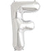 34'' Super Shape Foil Letter F - Silver