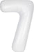 34" White Number 7 Foil Balloon