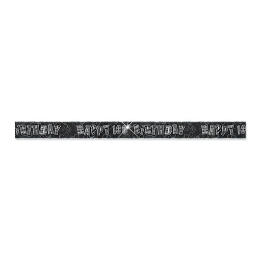 Glitz Black 100th Prismatic Banner 12Ft