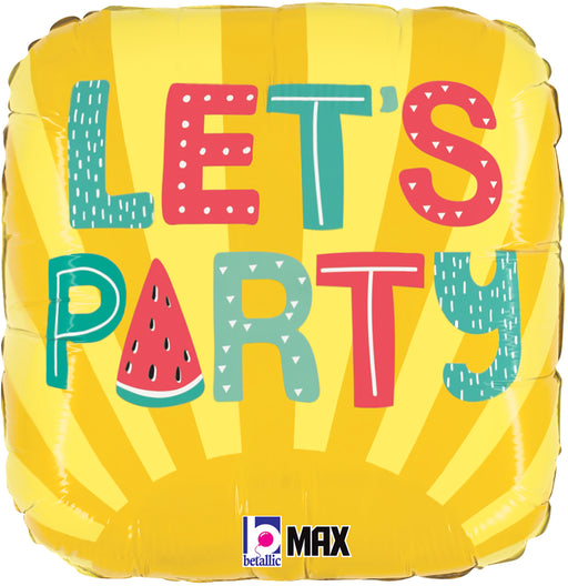 Lets Party Square Foil Balloon