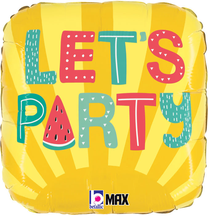 Lets Party Square Foil Balloon