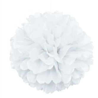 16'' White Puff Ball Decoration