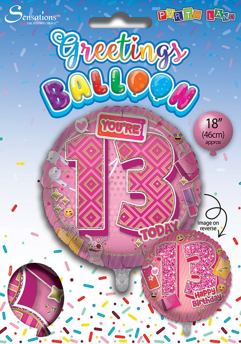 Pink 13th Birthday Balloon
