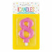 Pink Matt Number 8 Candle