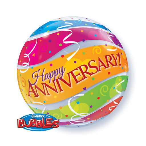 22'' Single Bubble Anniversary Colorful Bands