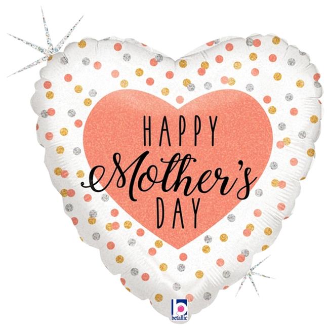 18 Inch Glittering Rose Gold Mother'S Day Holographic