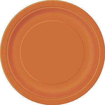 Orange Paper Dessert Plates 8pk