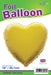 18'' Packaged Heart Gold Foil Balloon