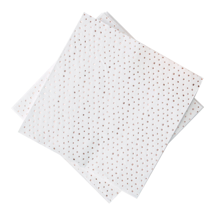 Spotty Print Rose Gold Napkins