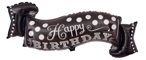 Chalkboard Happy Birthday Foil Shape 101Cm X 48Cm