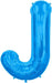 34'' Super Shape Foil Letter J - Blue