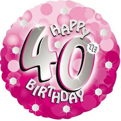 Pink Sparkle Happy 40th Birthday