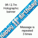 Foil Banner 11Th Birthday Blue