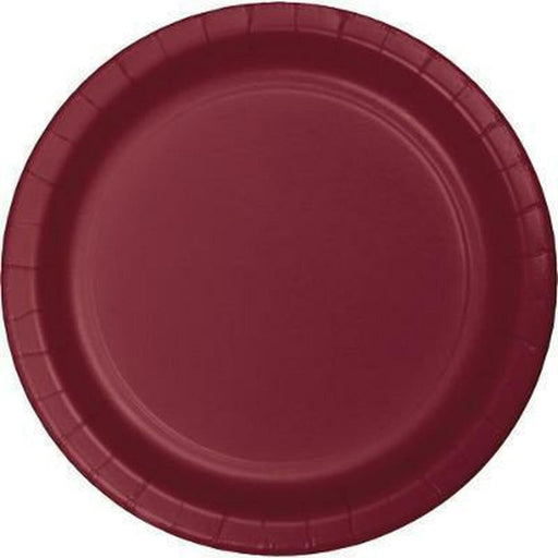 Burgundy Paper Plate 17.7Cm 8pk