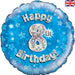 18'' Foil Happy 8th Birthday Blue