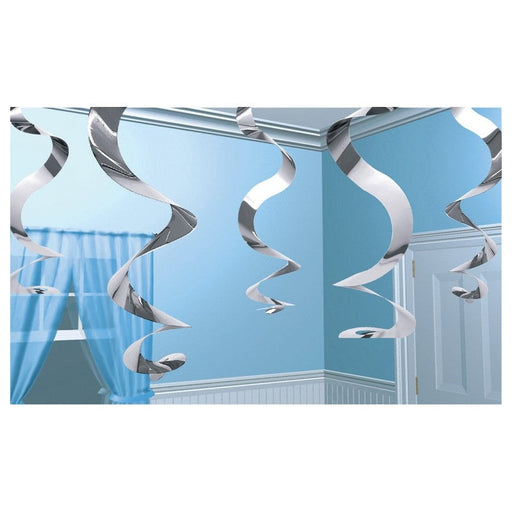 Silver Swirl Hanging Decoration