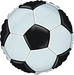 9 Inch Mini Football (Black)Foil  (Flat)
