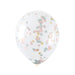 Clear Latex Balloons With Pink, Blue & Gold Star Confetti 16'', 5Ct