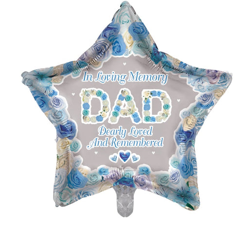 18'' In Loving Memory Dad Star Foil