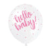 Hello Baby' Latex Balloons In Pink - 5 Pack