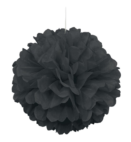 Black Pom Pom Paper Decoration