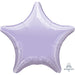 19 Inch Star Metallic Pastel Lilac Plain Foil (Flat)