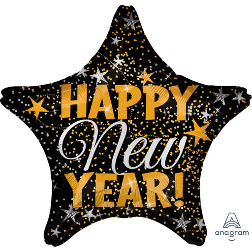 18'' Foil Happy New Year Gold & Silver Confetti