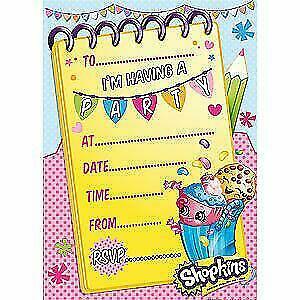 Shopkins Party Invitations 20pk