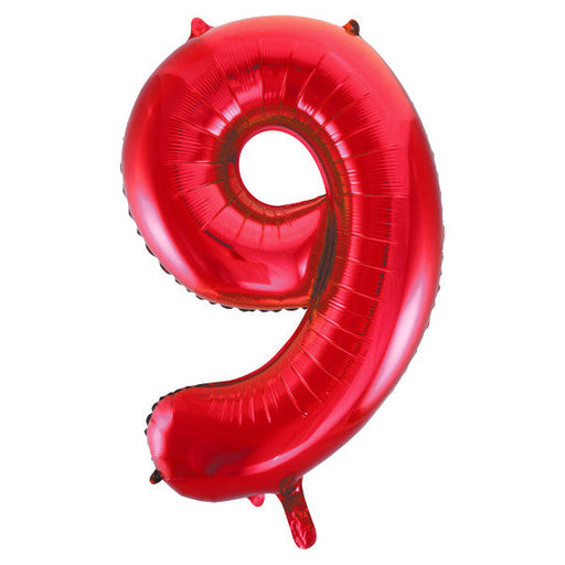Red Foil Number 9 - 34 Inch