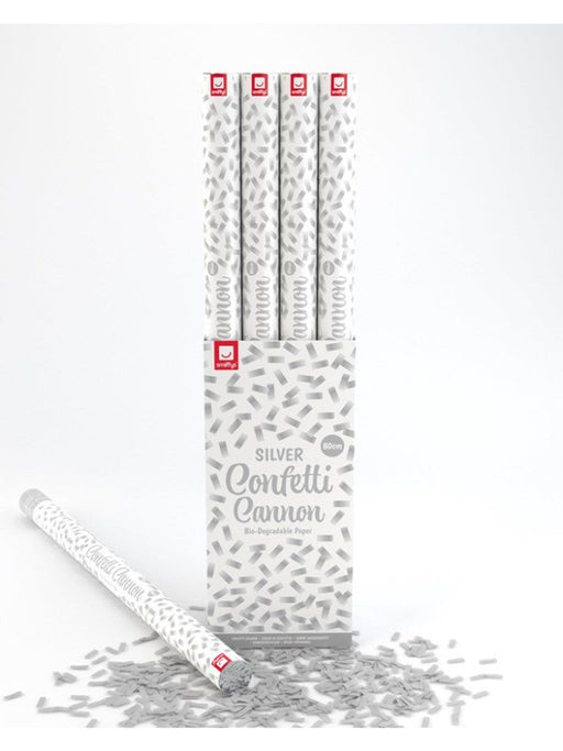 Silver Confetti Cannon 80cm