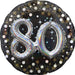 32'' 3-D 80 Gold Sparkling Birthday