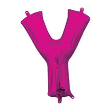 16'' Foil Letter Y - Magenta Packaged Air Fill (Anagram)